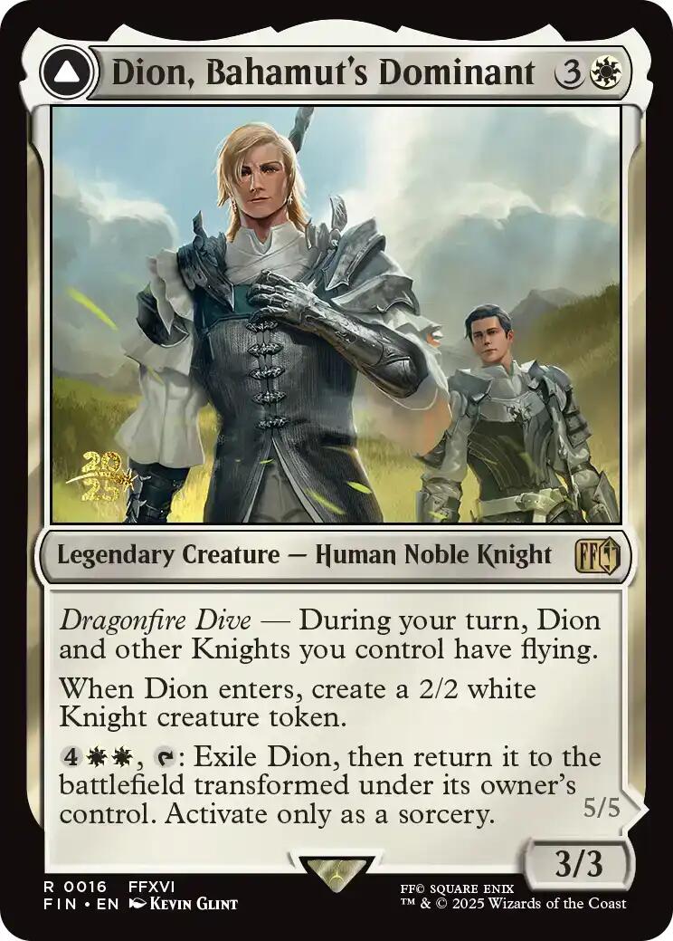 Dion, Bahamut's Dominant // Bahamut, Warden of Light [FINAL FANTASY Prerelease Promo] | Boutique FDB TCG
