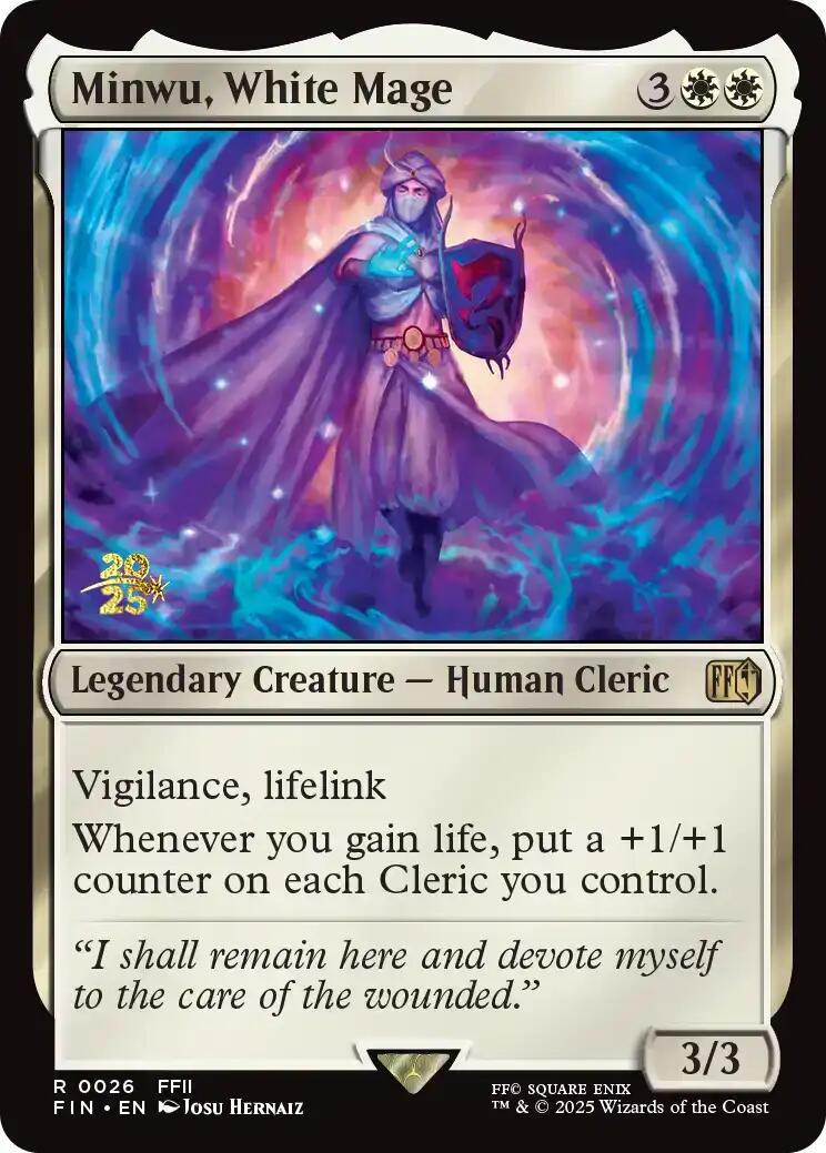 Minwu, White Mage [FINAL FANTASY Prerelease Promo] | Boutique FDB TCG