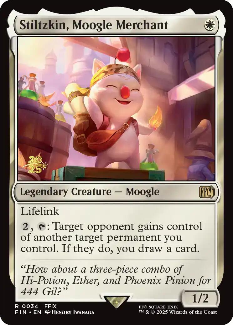 Stiltzkin, Moogle Merchant [FINAL FANTASY Prerelease Promo] | Boutique FDB TCG