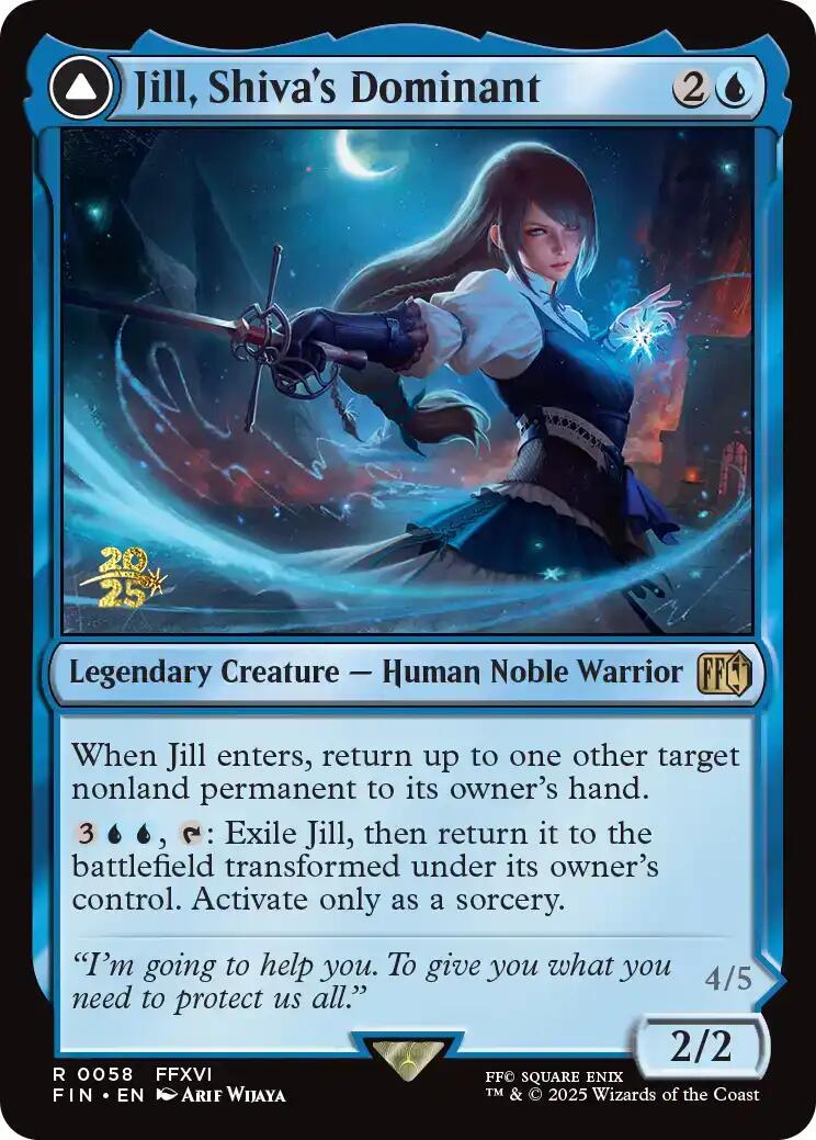 Jill, Shiva's Dominant // Shiva, Warden of Ice [FINAL FANTASY Prerelease Promo] | Boutique FDB TCG