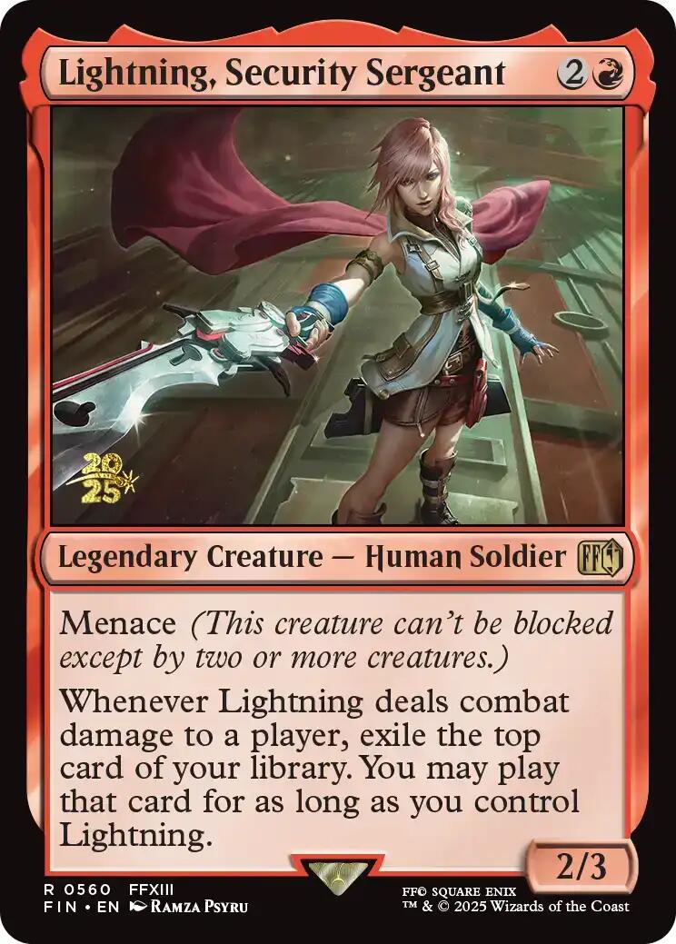 Lightning, Security Sergeant [FINAL FANTASY Prerelease Promo] | Boutique FDB TCG