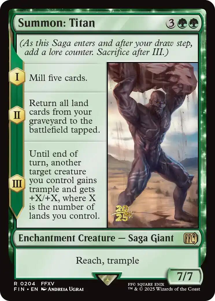 Summon: Titan [FINAL FANTASY Prerelease Promo] | Boutique FDB TCG