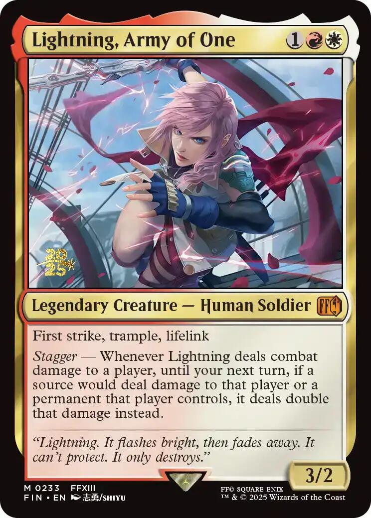 Lightning, Army of One [FINAL FANTASY Prerelease Promo] | Boutique FDB TCG