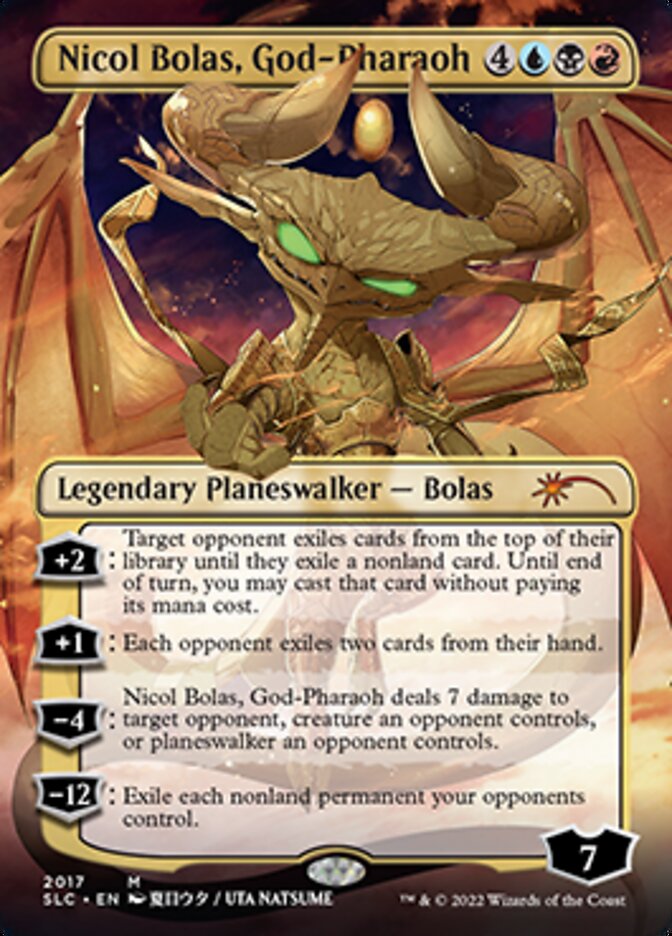 Nicol Bolas, God-Pharaoh (Borderless) [Secret Lair Countdown Kit] | Boutique FDB TCG