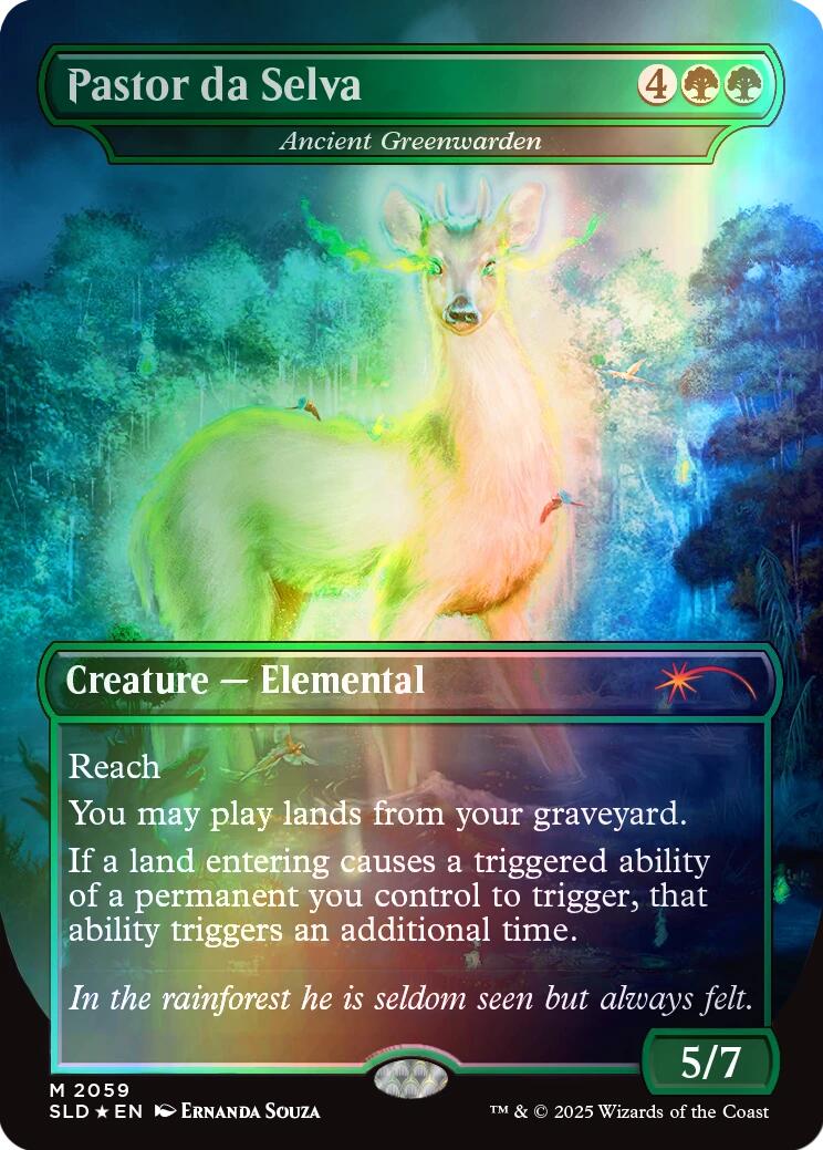 Pastor da Selva - Ancient Greenwarden (Rainbow Foil) [Secret Lair Drop Series] | Boutique FDB TCG