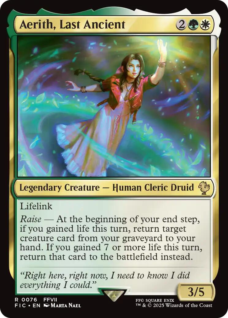 Aerith, Last Ancient (Surge Foil) [FINAL FANTASY Commander] | Boutique FDB TCG
