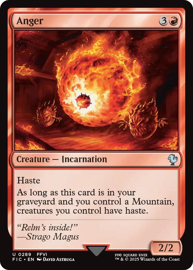Anger (Surge Foil) [FINAL FANTASY Commander] | Boutique FDB TCG