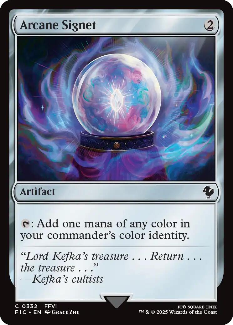 Arcane Signet (0332) (Surge Foil) [FINAL FANTASY Commander] | Boutique FDB TCG