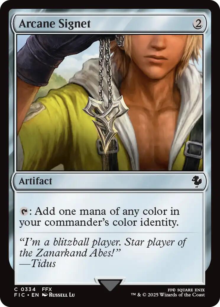 Arcane Signet (0334) (Surge Foil) [FINAL FANTASY Commander] | Boutique FDB TCG