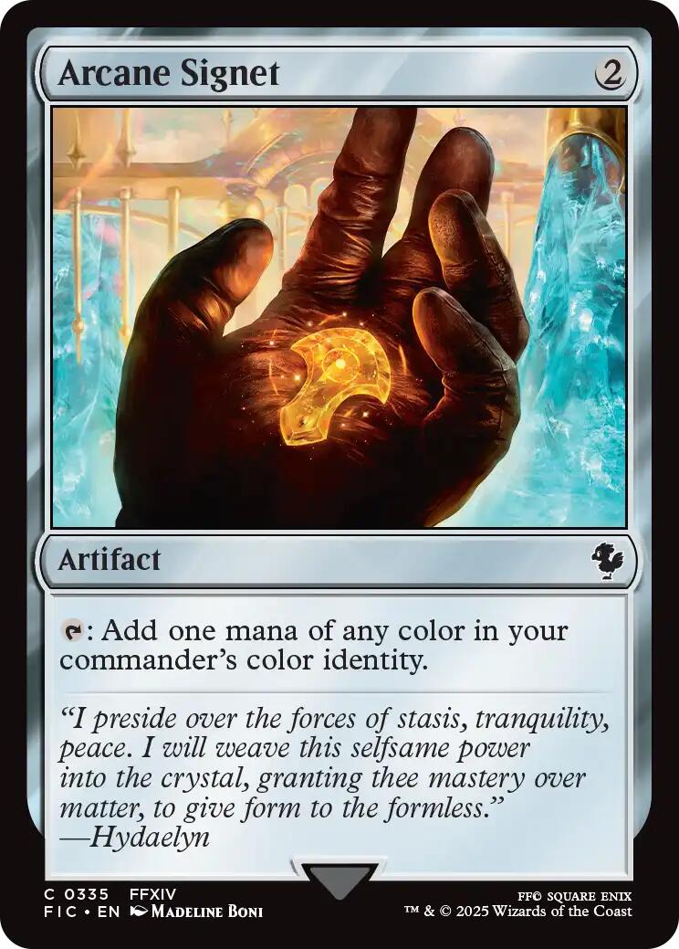 Arcane Signet (0335) (Surge Foil) [FINAL FANTASY Commander] | Boutique FDB TCG
