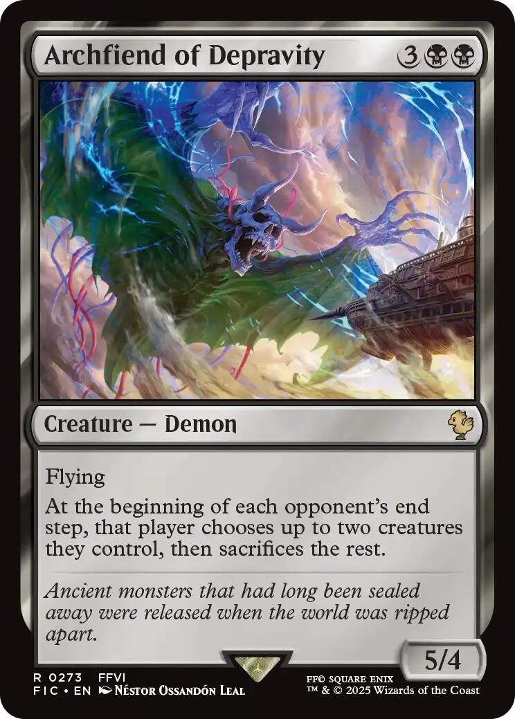 Archfiend of Depravity (Surge Foil) [FINAL FANTASY Commander] | Boutique FDB TCG