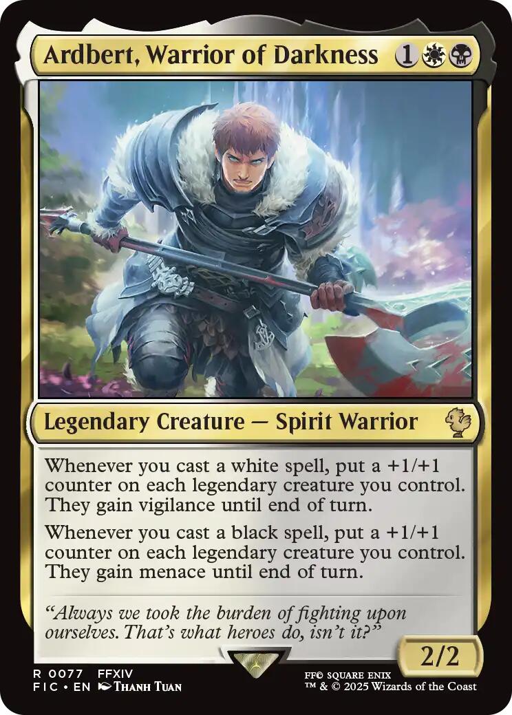 Ardbert, Warrior of Darkness (Surge Foil) [FINAL FANTASY Commander] | Boutique FDB TCG