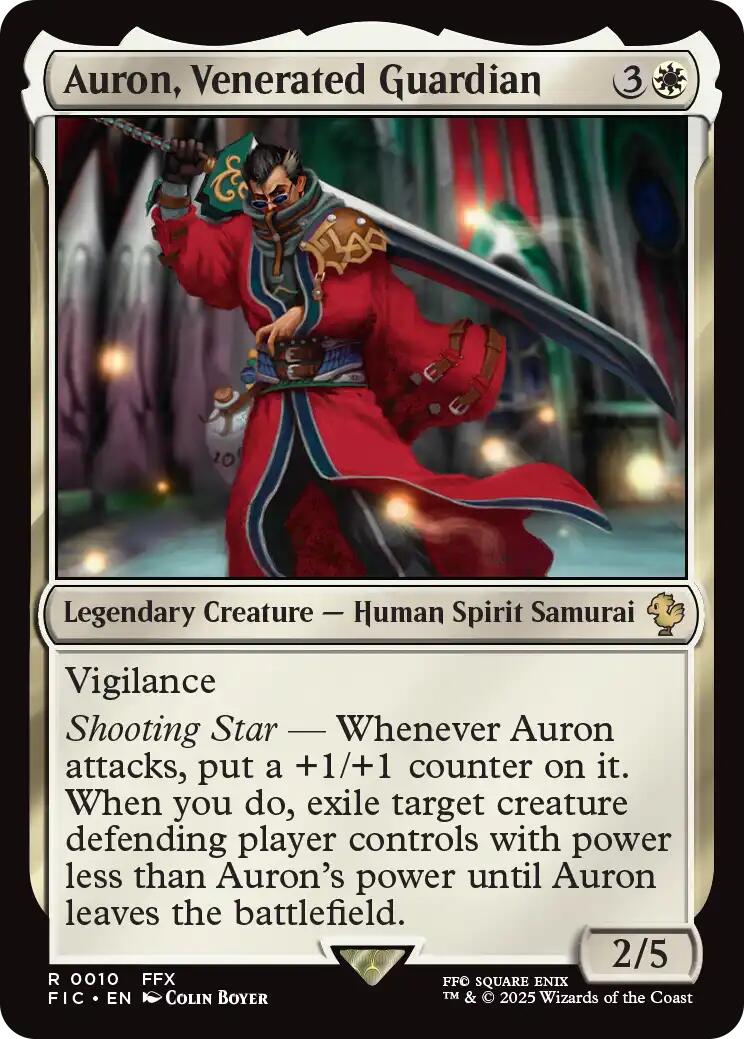 Auron, Venerated Guardian (Surge Foil) [FINAL FANTASY Commander] | Boutique FDB TCG