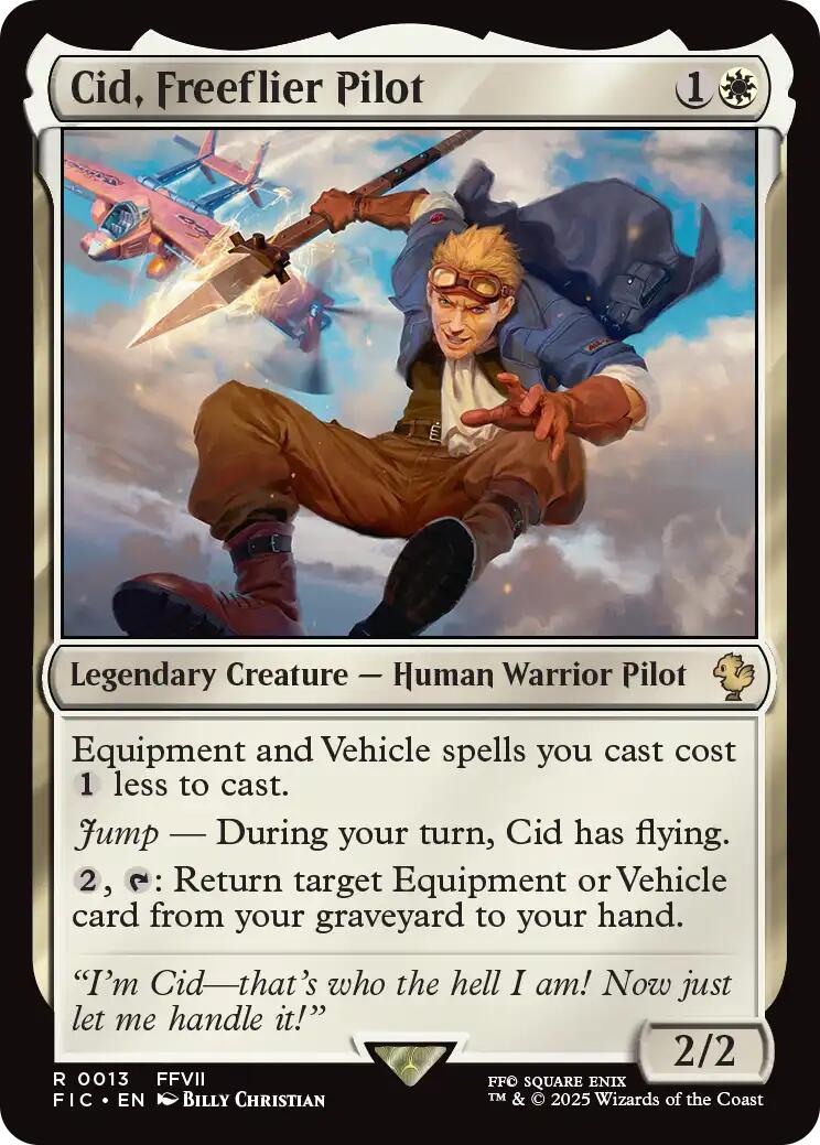 Cid, Freeflier Pilot (Surge Foil) [FINAL FANTASY Commander] | Boutique FDB TCG