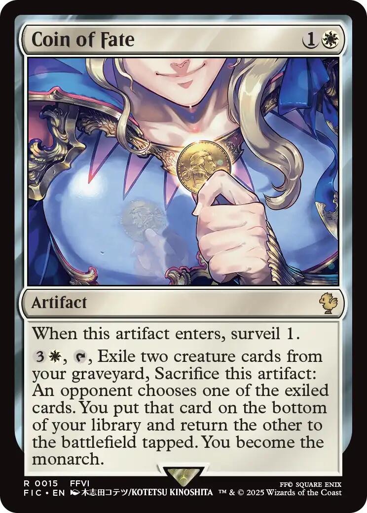 Coin of Fate (Surge Foil) [FINAL FANTASY Commander] | Boutique FDB TCG