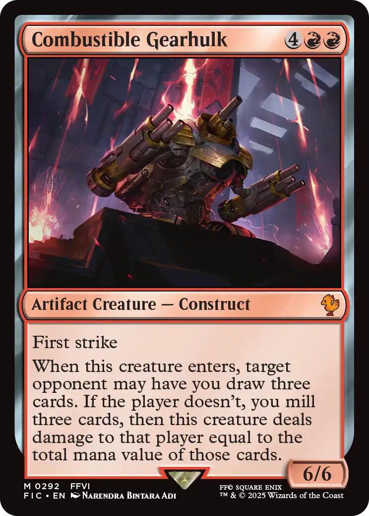 Combustible Gearhulk (Surge Foil) [FINAL FANTASY Commander] | Boutique FDB TCG