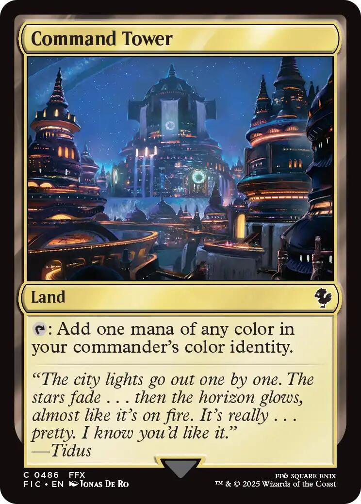 Command Tower (0486) (Surge Foil) [FINAL FANTASY Commander] | Boutique FDB TCG