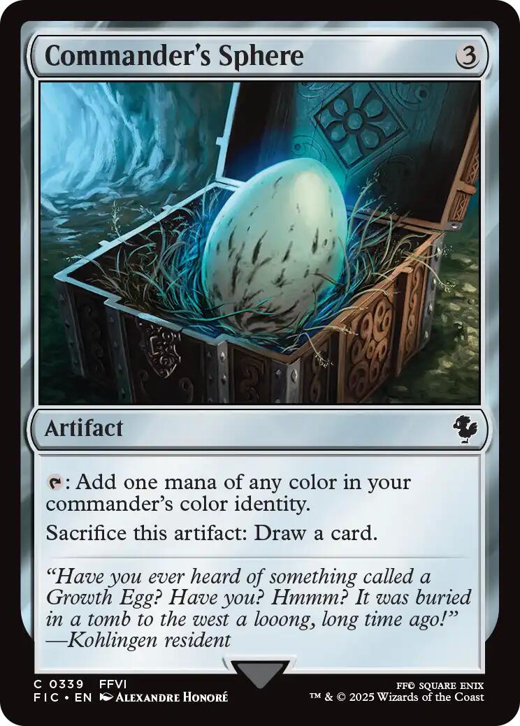 Commander's Sphere (Surge Foil) [FINAL FANTASY Commander] | Boutique FDB TCG