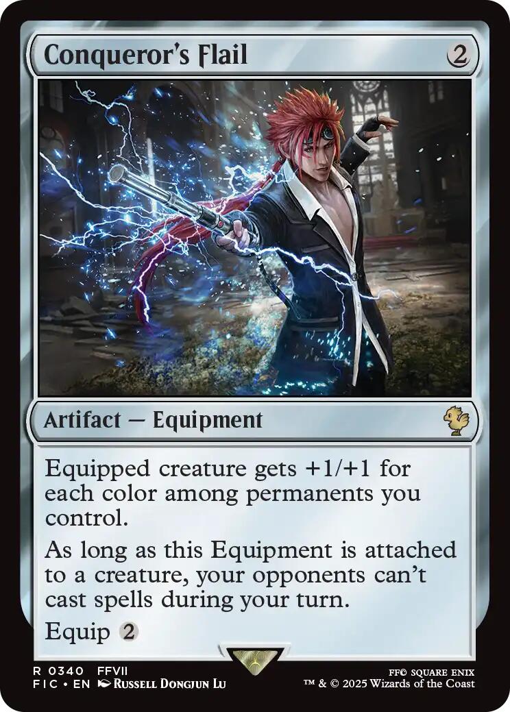 Conqueror's Flail (Surge Foil) [FINAL FANTASY Commander] | Boutique FDB TCG
