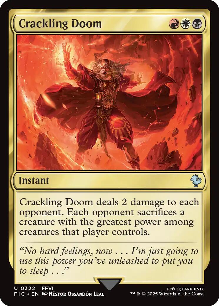 Crackling Doom (Surge Foil) [FINAL FANTASY Commander] | Boutique FDB TCG