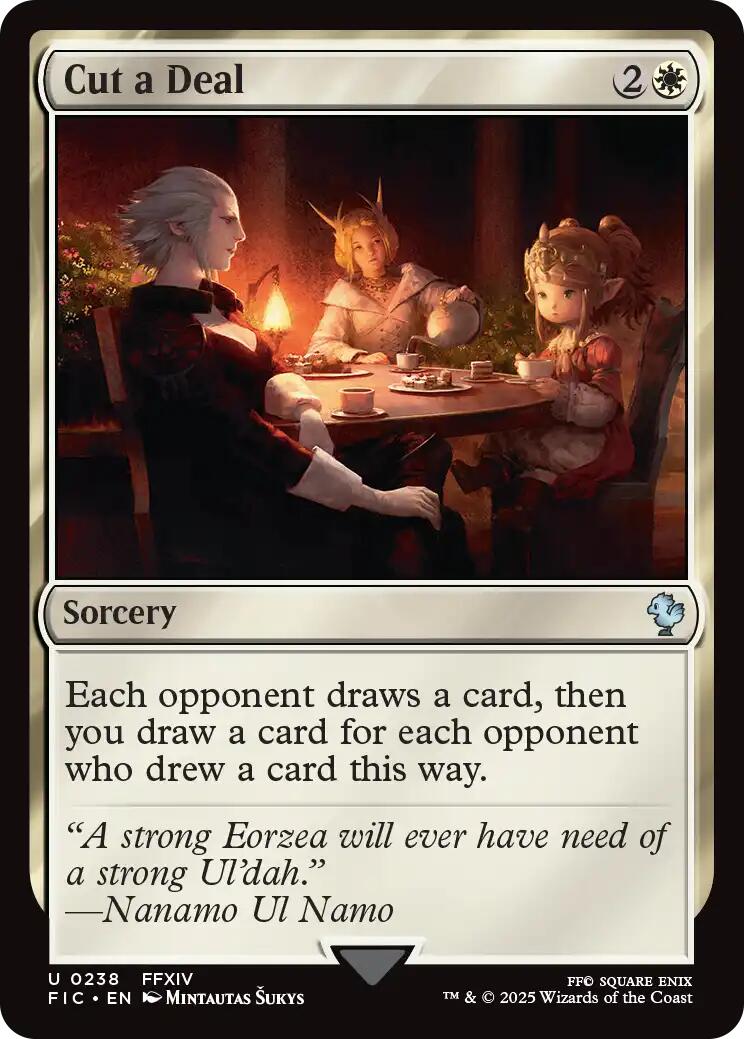 Cut a Deal (Surge Foil) [FINAL FANTASY Commander] | Boutique FDB TCG