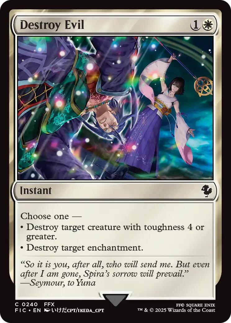 Destroy Evil (Surge Foil) [FINAL FANTASY Commander] | Boutique FDB TCG