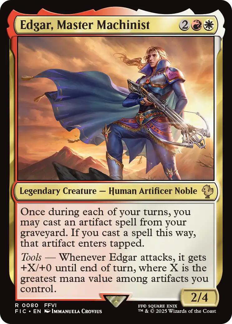 Edgar, Master Machinist (Surge Foil) [FINAL FANTASY Commander] | Boutique FDB TCG