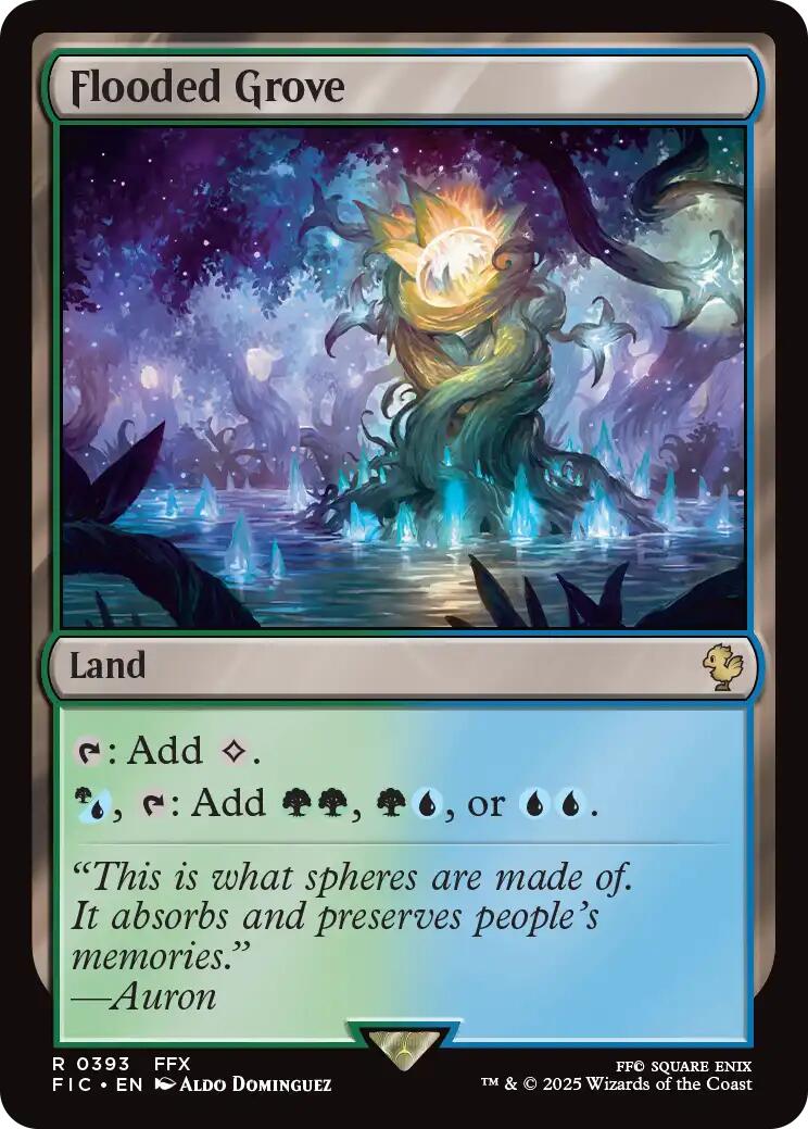 Flooded Grove (Surge Foil) [FINAL FANTASY Commander] | Boutique FDB TCG