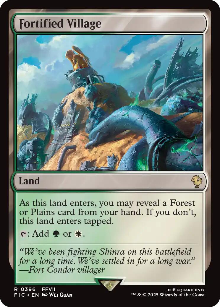 Fortified Village (Surge Foil) [FINAL FANTASY Commander] | Boutique FDB TCG