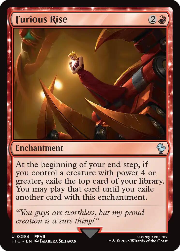 Furious Rise (Surge Foil) [FINAL FANTASY Commander] | Boutique FDB TCG