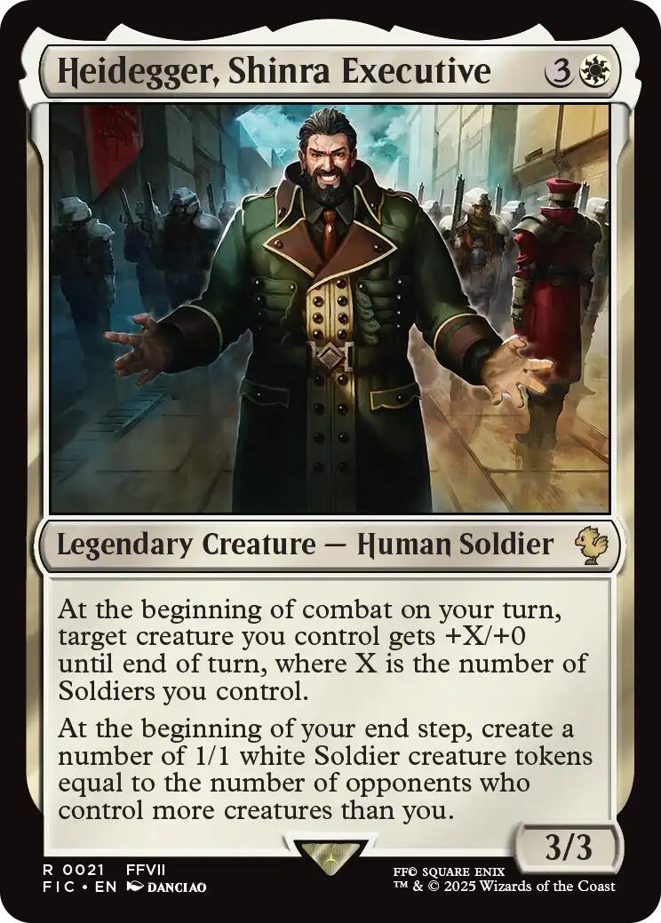 Heidegger, Shinra Executive (Surge Foil) [FINAL FANTASY Commander] | Boutique FDB TCG