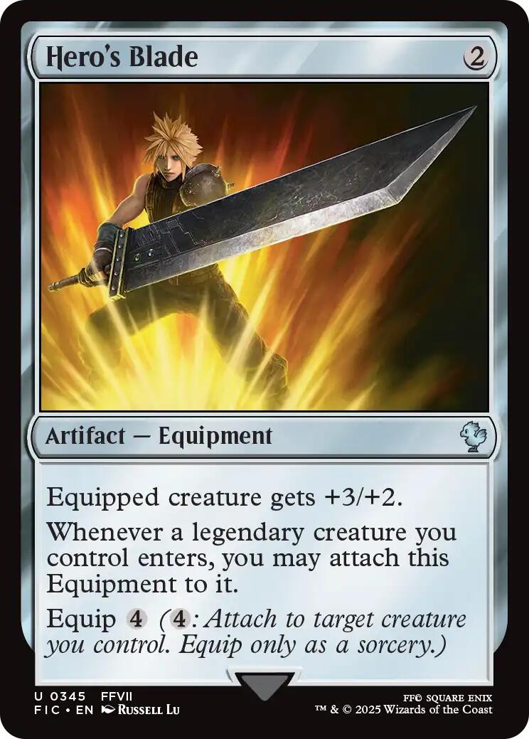 Hero's Blade (Surge Foil) [FINAL FANTASY Commander] | Boutique FDB TCG