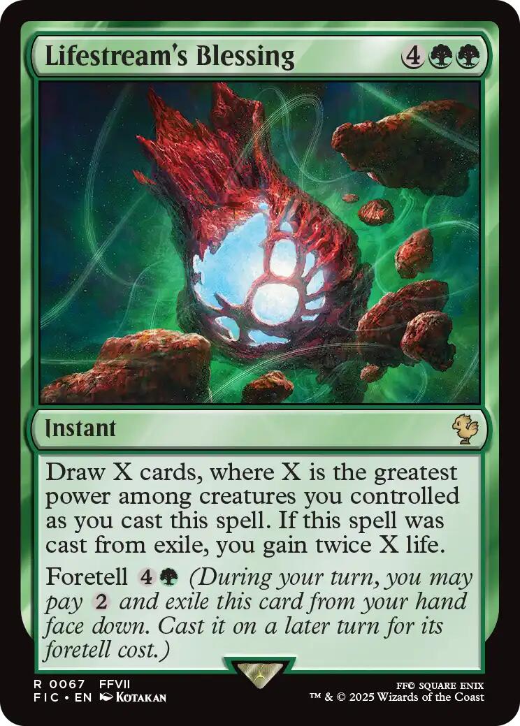 Lifestream's Blessing (Surge Foil) [FINAL FANTASY Commander] | Boutique FDB TCG