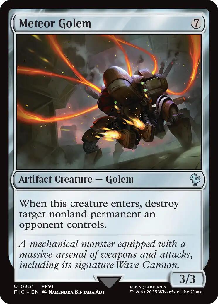 Meteor Golem (Surge Foil) [FINAL FANTASY Commander] | Boutique FDB TCG