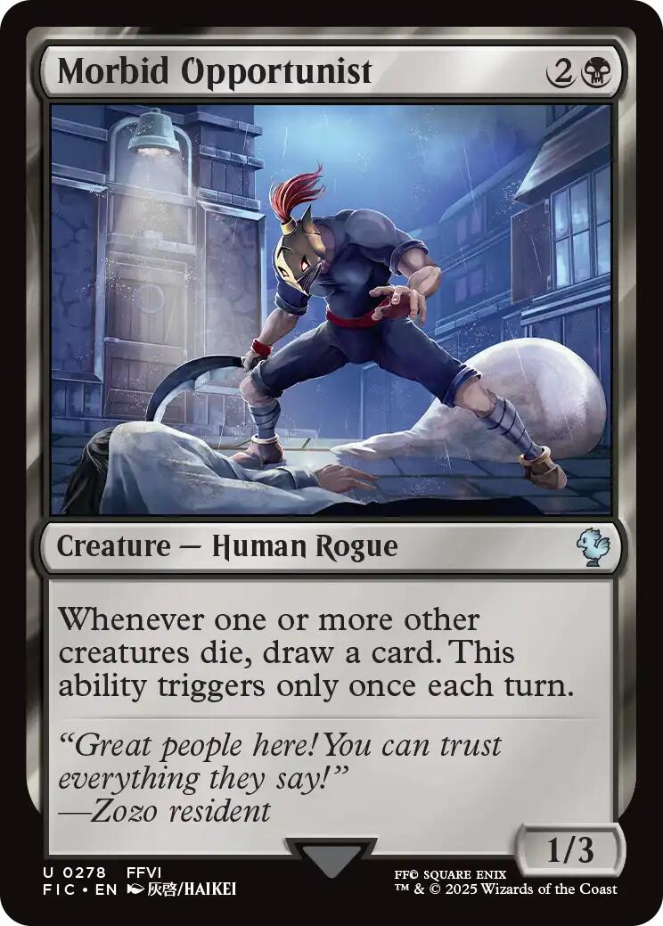 Morbid Opportunist (Surge Foil) [FINAL FANTASY Commander] | Boutique FDB TCG