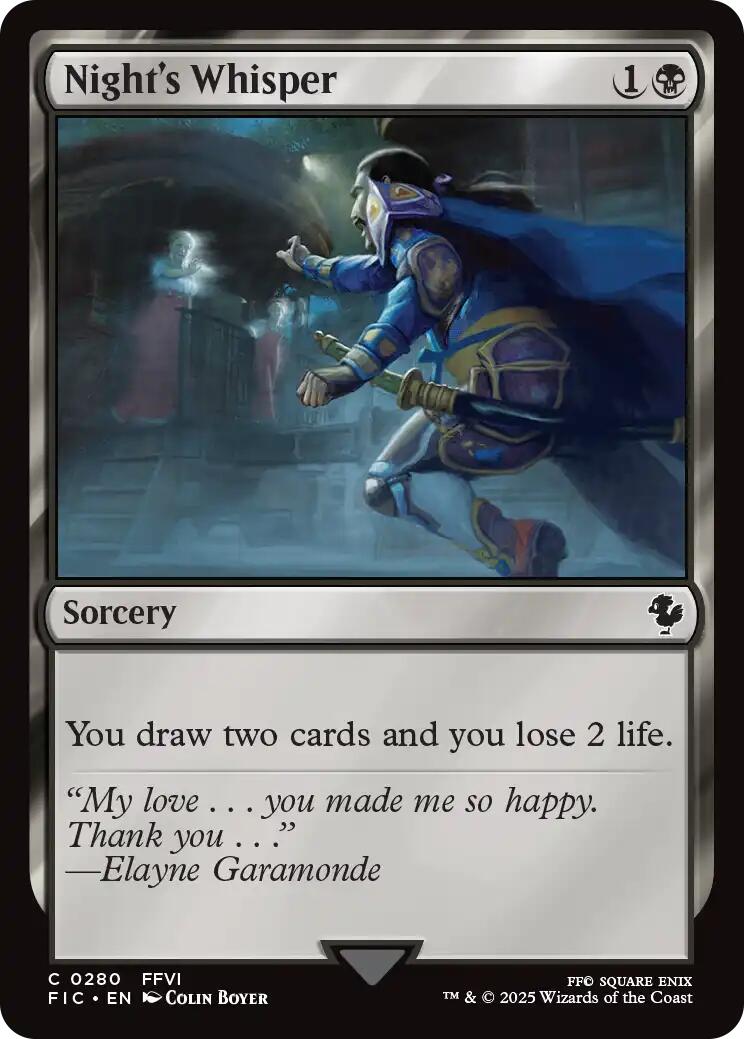 Night's Whisper (Surge Foil) [FINAL FANTASY Commander] | Boutique FDB TCG