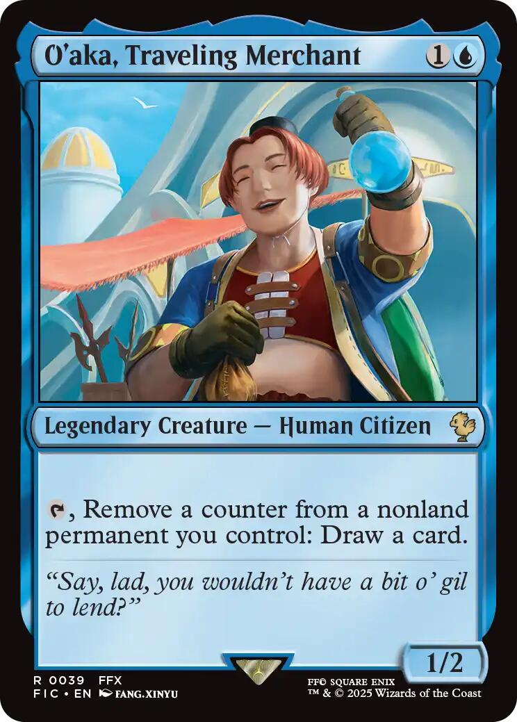 O'aka, Traveling Merchant (Surge Foil) [FINAL FANTASY Commander] | Boutique FDB TCG