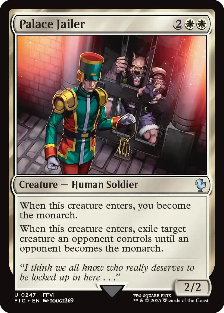 Palace Jailer (Surge Foil) [FINAL FANTASY Commander] | Boutique FDB TCG