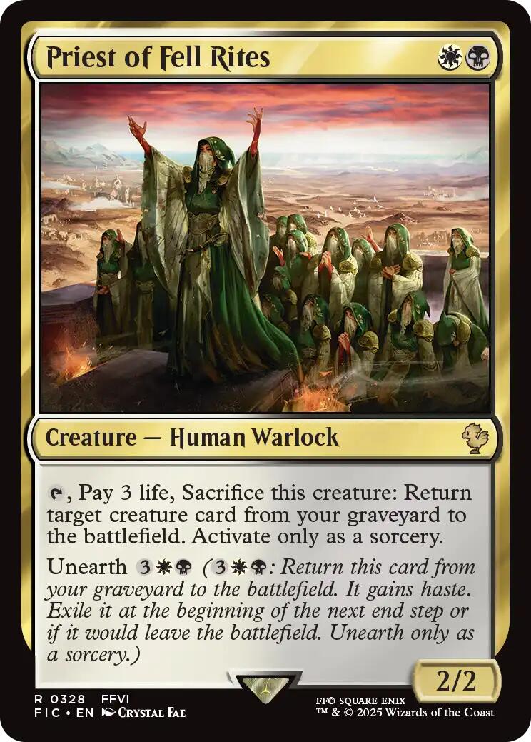 Priest of Fell Rites (Surge Foil) [FINAL FANTASY Commander] | Boutique FDB TCG