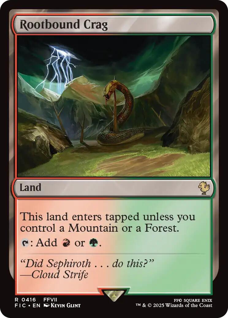 Rootbound Crag (Surge Foil) [FINAL FANTASY Commander] | Boutique FDB TCG