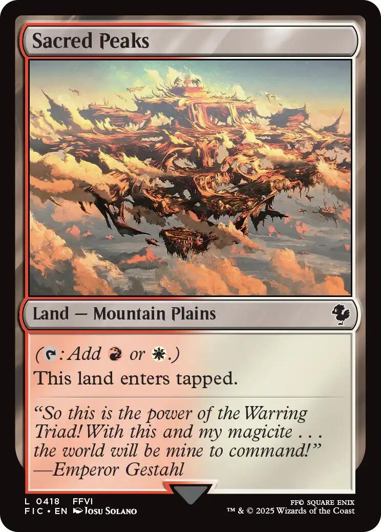 Sacred Peaks (Surge Foil) [FINAL FANTASY Commander] | Boutique FDB TCG
