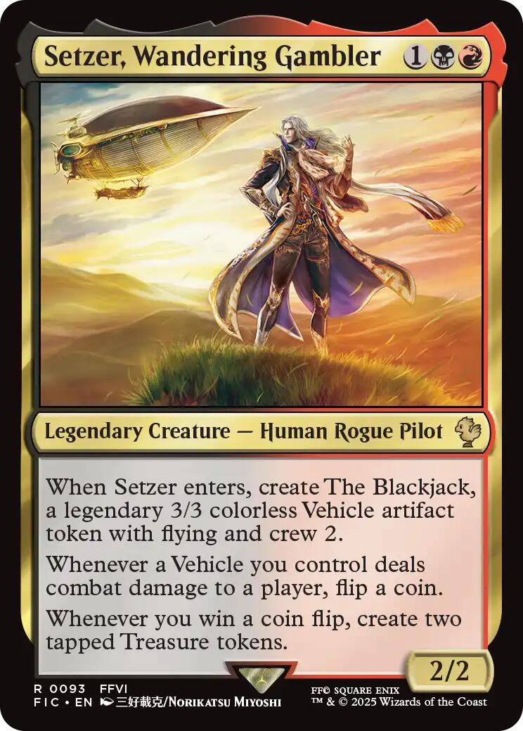 Setzer, Wandering Gambler (Surge Foil) [FINAL FANTASY Commander] | Boutique FDB TCG