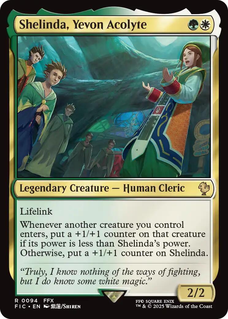 Shelinda, Yevon Acolyte (Surge Foil) [FINAL FANTASY Commander] | Boutique FDB TCG