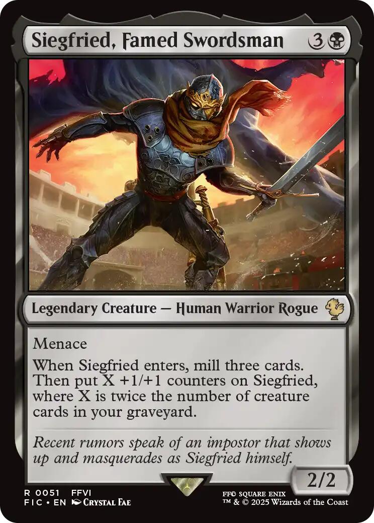 Siegfried, Famed Swordsman (Surge Foil) [FINAL FANTASY Commander] | Boutique FDB TCG