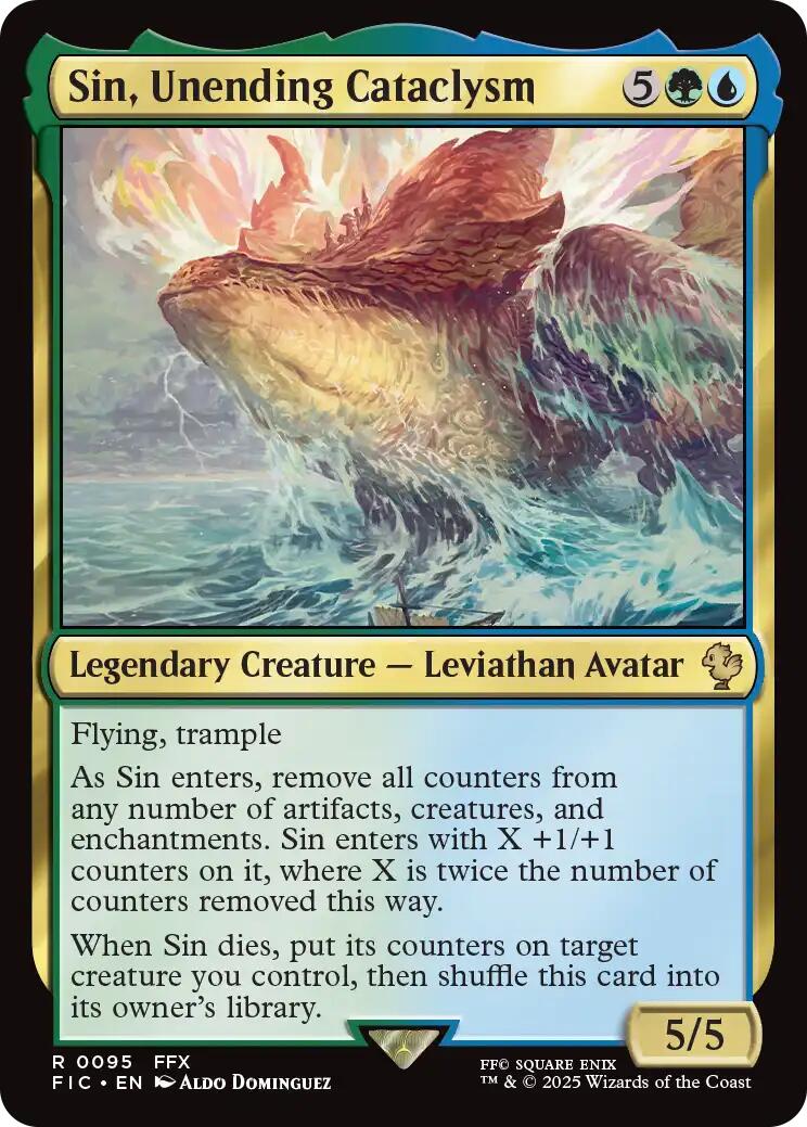 Sin, Unending Cataclysm (Surge Foil) [FINAL FANTASY Commander] | Boutique FDB TCG