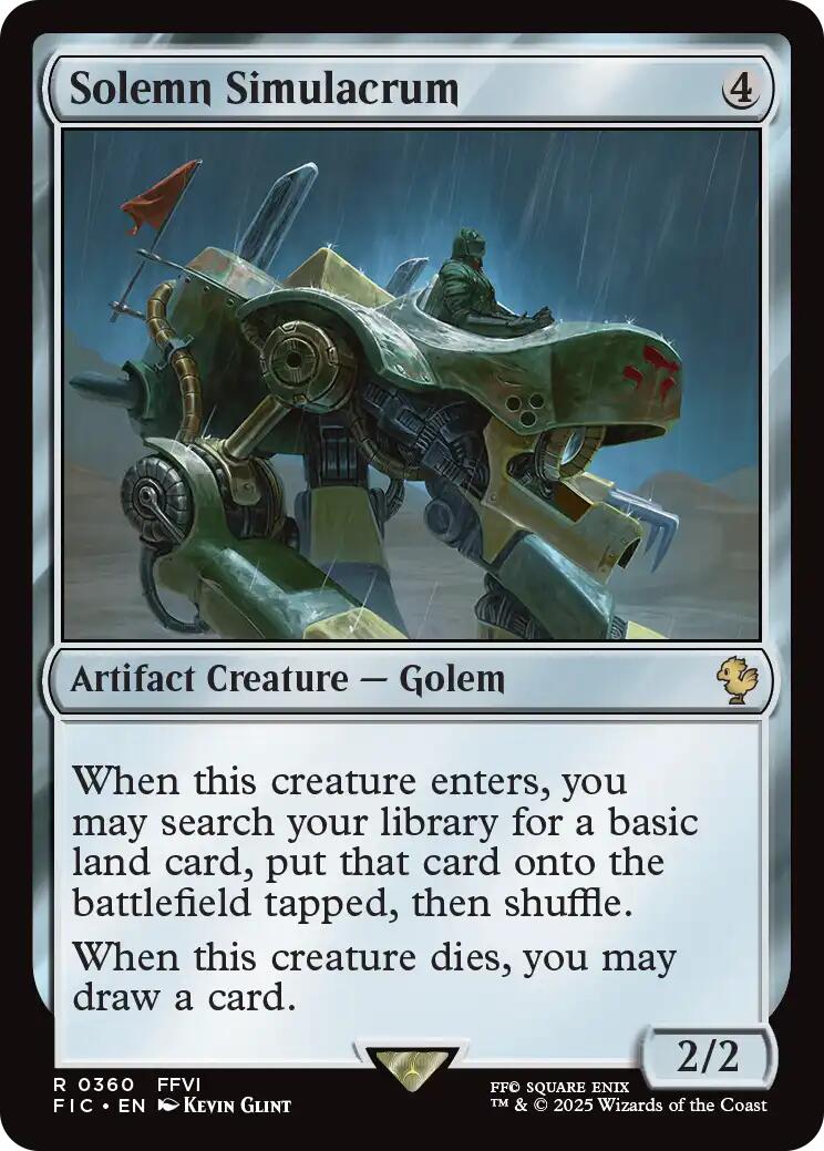 Solemn Simulacrum (Surge Foil) [FINAL FANTASY Commander] | Boutique FDB TCG
