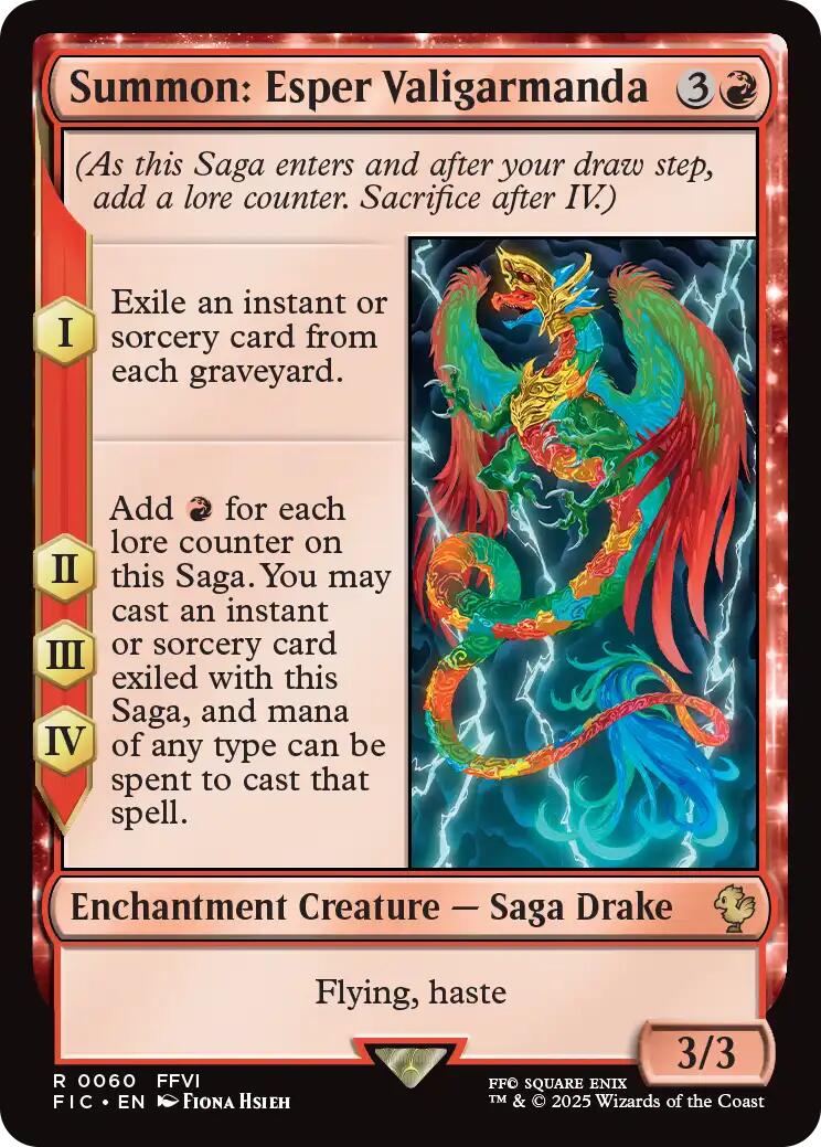 Summon: Esper Valigarmanda (Surge Foil) [FINAL FANTASY Commander] | Boutique FDB TCG