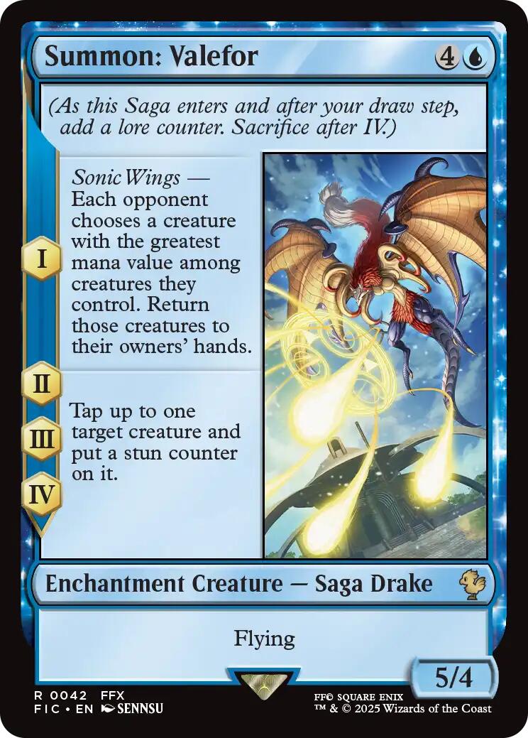 Summon: Valefor (Surge Foil) [FINAL FANTASY Commander] | Boutique FDB TCG