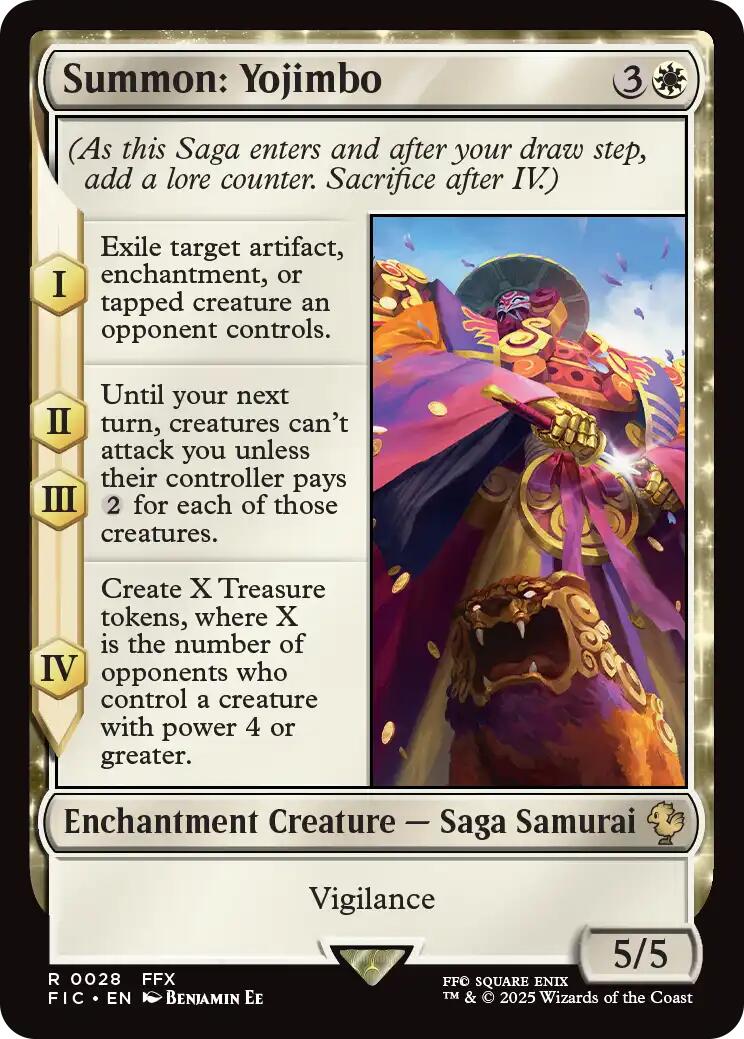 Summon: Yojimbo (Surge Foil) [FINAL FANTASY Commander] | Boutique FDB TCG