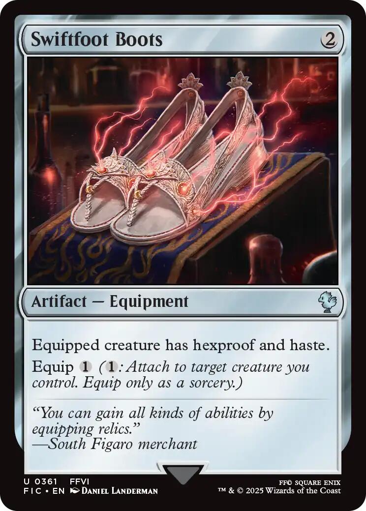 Swiftfoot Boots (Surge Foil) [FINAL FANTASY Commander] | Boutique FDB TCG